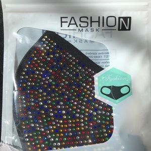 NIB Multi Crystal Rhinestone Reusable Face Mask
